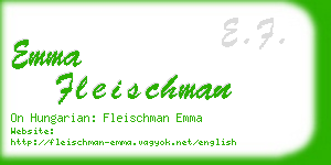 emma fleischman business card